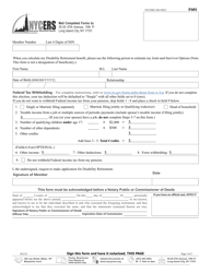 Form F601 Application for Disability Retirement - Tier 1 Members - New York City, Page 2