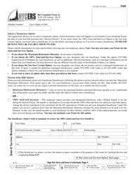 Form F602 Application for Disability Retirement - Tier 2 Members - New York City, Page 2