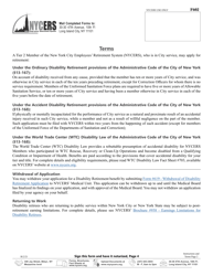 Form F602 Application for Disability Retirement - Tier 2 Members - New York City, Page 6