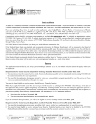 Form F625 Application for Disability Retirement - 22-year Plan Members - New York City, Page 5
