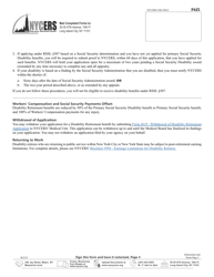 Form F625 Application for Disability Retirement - 22-year Plan Members - New York City, Page 6