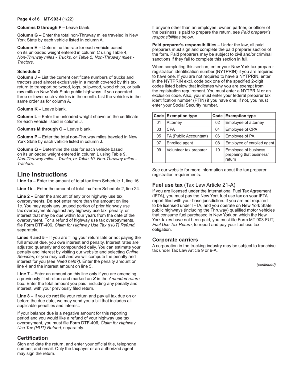 Download instructions for form mt 903 highway use tax return pdf