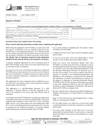 Form F511 Application for Service Retirement - Tier 1 - New York City, Page 2
