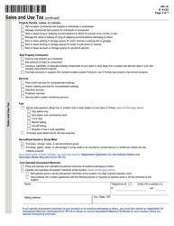 Form DR-1A Application for Registered Businesses to Add a New Florida Location - Florida, Page 3