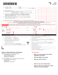 Form F-1120 Florida Corporate Income/Franchise Tax Return - Florida, Page 2