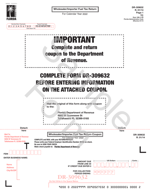 Form DR-309632 2022 Printable Pdf