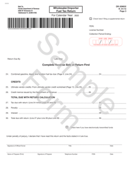 Form DR-309632 Wholesaler/Importer Fuel Tax Return - Sample - Florida, Page 3