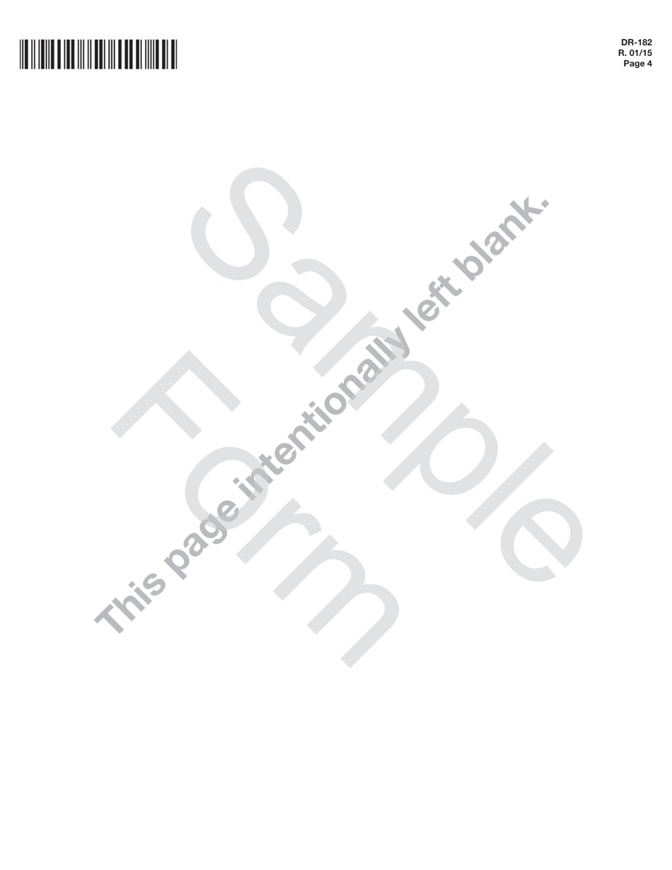 Form DR-182 Florida Air Carrier Fuel Tax Return - Sample - Florida, Page 4