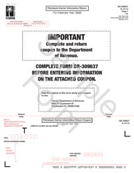 Document preview: Form DR-309637 Petroleum Carrier Information Return - Sample - Florida