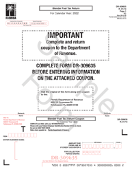 Instructions for Form DR-309635 Blender Fuel Tax Return - Sample - Florida