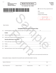 Instructions for Form DR-309635 Blender Fuel Tax Return - Sample - Florida, Page 3