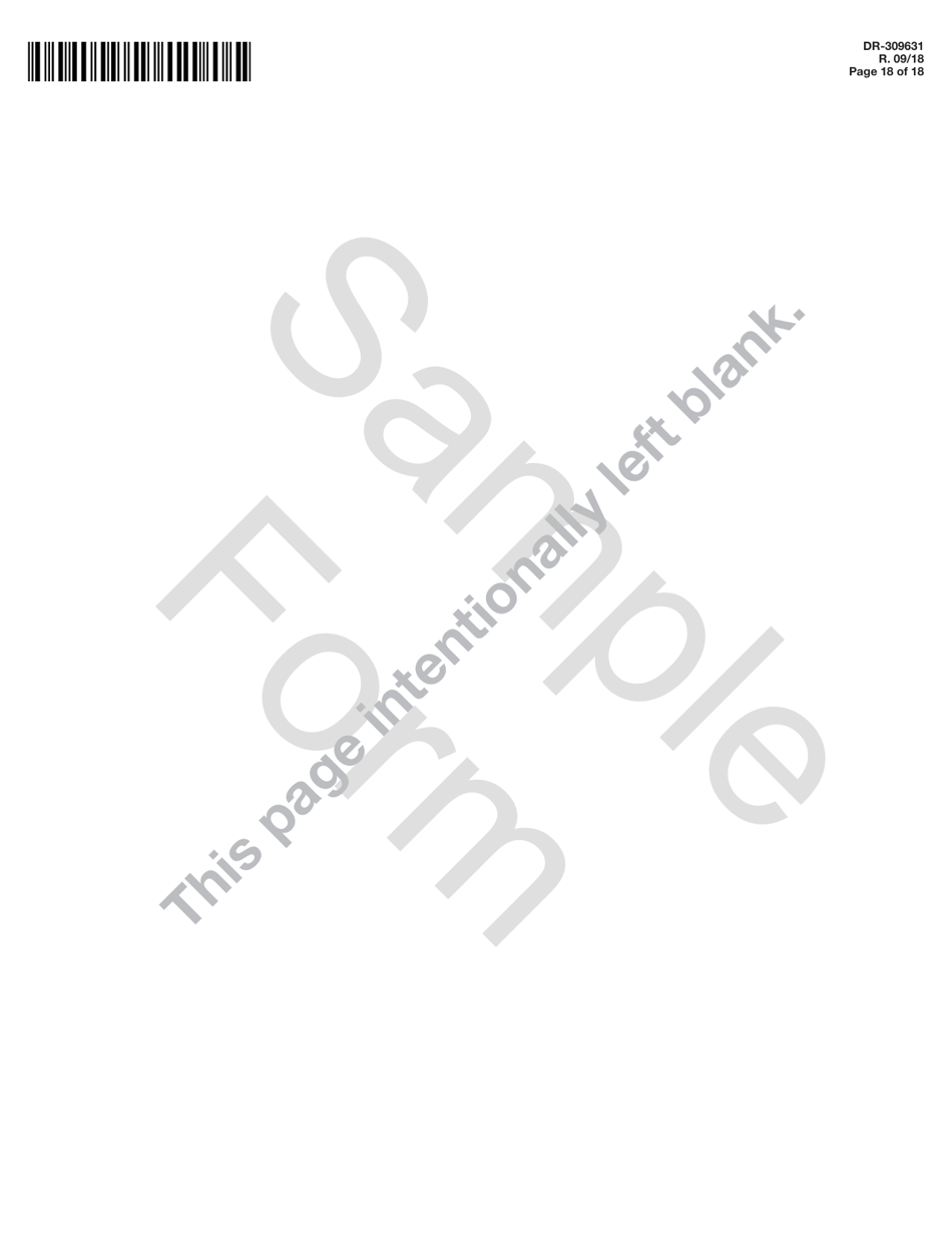 Form DR-309631 Terminal Supplier Fuel Tax Return - Sample - Florida, Page 18