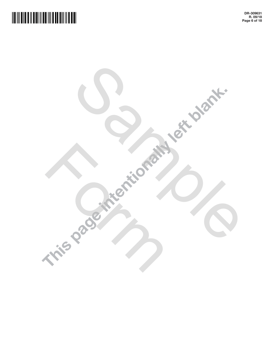 Form DR-309631 Terminal Supplier Fuel Tax Return - Sample - Florida, Page 6