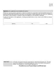 Form DR-504W Ad Valorem Tax Exemption Application and Return Not-For-Profit Sewer and Water Company and Not-For-Profit Water and Wastewater Systems - Florida, Page 3
