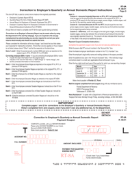 Form RT-8A Correction to Employer&#039;s Quarterly or Annual Domestic Report - Florida, Page 3