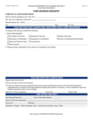 Document preview: Form CCA-0041A Fair Hearing Request - Arizona