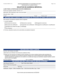 Document preview: Formulario CCA-0041A-S Solicitud De Audiencia Imparcial - Arizona (Spanish)