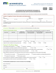 Application for Temporary Military Certificate (CPA) - Minnesota, Page 4