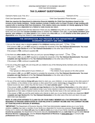 Form CCA-1105A Tax Claimant Declaration - Arizona, Page 3