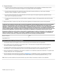 PS Form 4615 Pact Act Application for Business or Regulatory Purposes Exception - Cigarettes and Smokeless Tobacco, Page 2