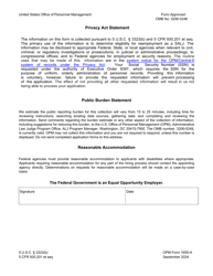OPM Form 1655-A Geographic Preference Statement for Senior Administrative Law Judge Applicant, Page 2