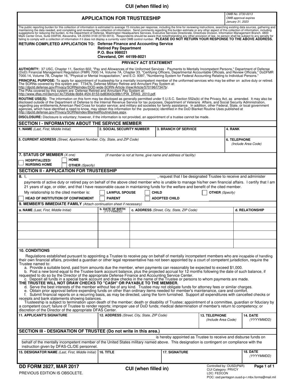 DD Form 2827 - Fill Out, Sign Online and Download Fillable PDF ...