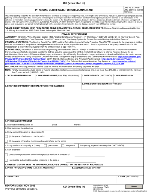 DD Form 2828 - Fill Out, Sign Online and Download Fillable PDF ...