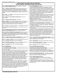 DD Form 2890 DoD Multimodal Dangerous Goods Declaration, Page 2