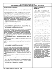 DD Form 2901 Child Abuse or Domestic Violence Related Fatality Notification, Page 3