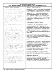 DD Form 2901 Child Abuse or Domestic Violence Related Fatality Notification, Page 4