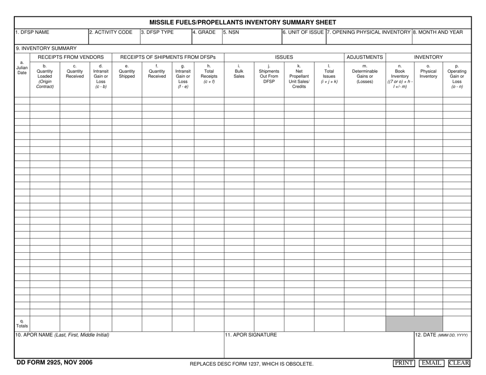 DD Form 2925 - Fill Out, Sign Online and Download Fillable PDF ...