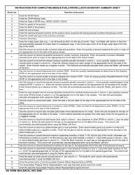 DD Form 2925 Missile Fuels/Propellants Inventory Summary Sheet, Page 2