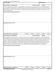 DD Form 2939 Nf-6 Performance Management System Executive Performance Agreement, Page 3
