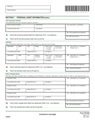 VT Form TAX-693 Financial and Income Statement for Wage Earners and Self-employed Individuals - Vermont, Page 4
