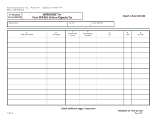VT Form SCT-603 Uniform Capacity Tax - Vermont, Page 2