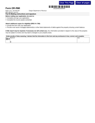 Form OR-RMI (150-303-001) Reverse Mortgage Information Schedule - Oregon, Page 2