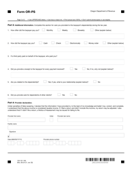 Form OR-PS (150-101-190) Care Provider Statement - Oregon, Page 3