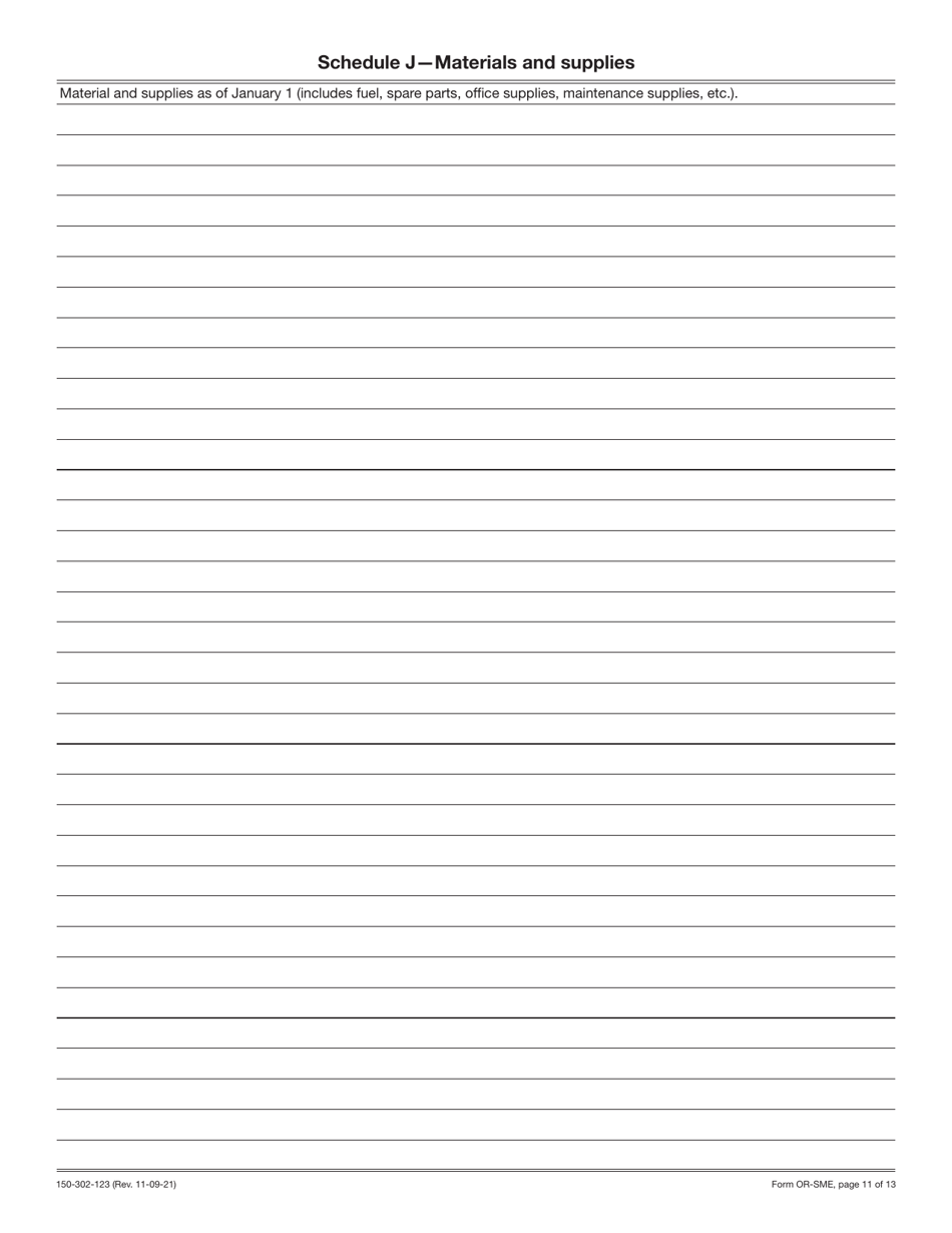 Form ORSME (150302123) Download Printable PDF or Fill Online Annual