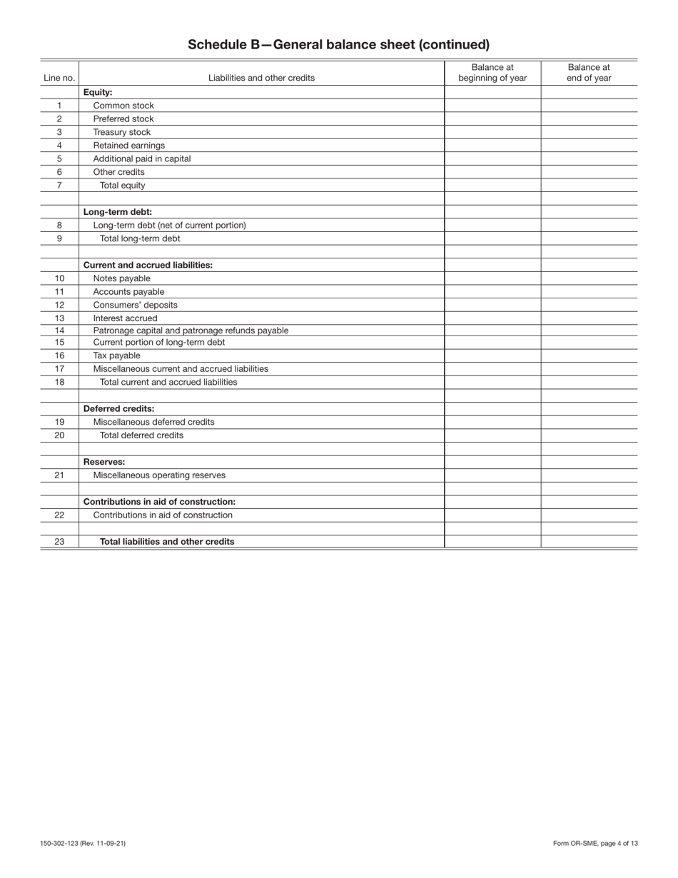 Form ORSME (150302123) Download Printable PDF or Fill Online Annual