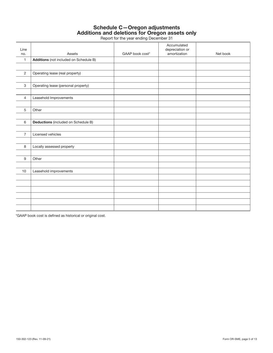 Form ORSME (150302123) Download Printable PDF or Fill Online Annual