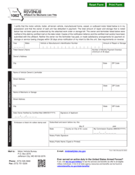 Document preview: Form 1062 Affidavit for Mechanic Lien Title - Missouri
