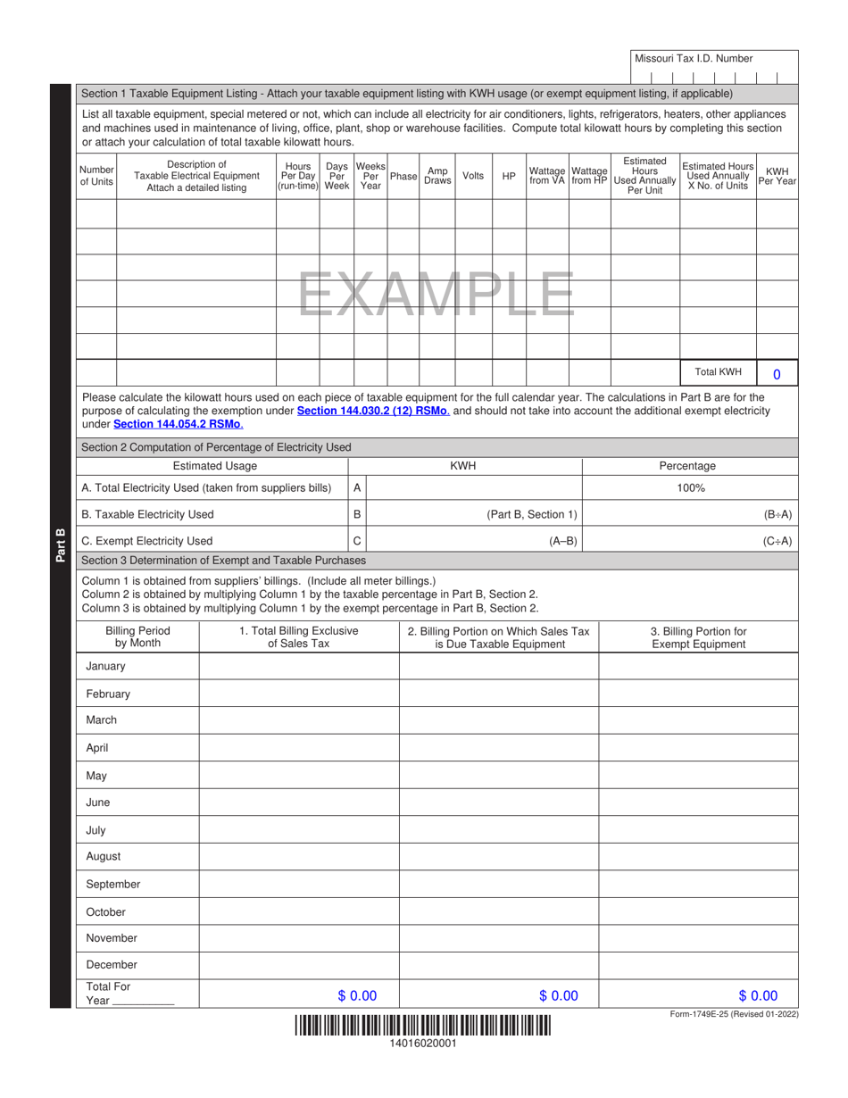 Form 1749 E-25 Download Fillable PDF or Fill Online Application for 25 ...