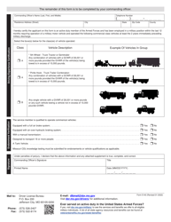Form 5140 Application for Military Commercial Driver License (Cdl) Skills Test Waiver - Missouri, Page 2