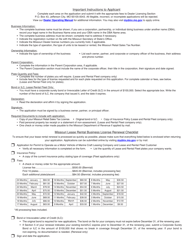 Form 901 Application for Permit to Operate as a Motor Vehicle or Marine Craft Leasing Company - Missouri, Page 3