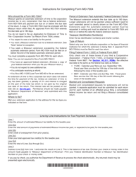 Form MO-7004 Application for Extension of Time to File - Missouri, Page 2