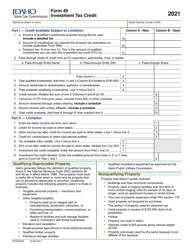 Form 49 (EFO00030) Investment Tax Credit - Idaho