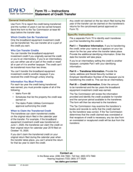 Form 70 (EFO00042) Statement of Credit Transfer - Idaho, Page 2