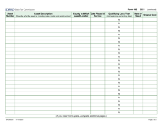 Form 49E (EFO00031) Election to Claim the Qualified Investment Exemption From Property Tax Instead of Investment Tax Credit - Idaho, Page 2