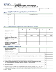 Form 84R (EFO00015) Recapture of Idaho Small Employer Real Property Improvement Tax Credit - Idaho