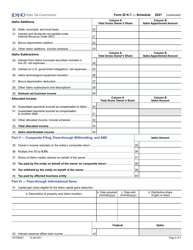 Form ID K-1 (EFO00201) Partner&#039;s, Shareholder&#039;s or Beneficiary&#039;s Share of Idaho Adjustments, Credits, Etc - Idaho, Page 2